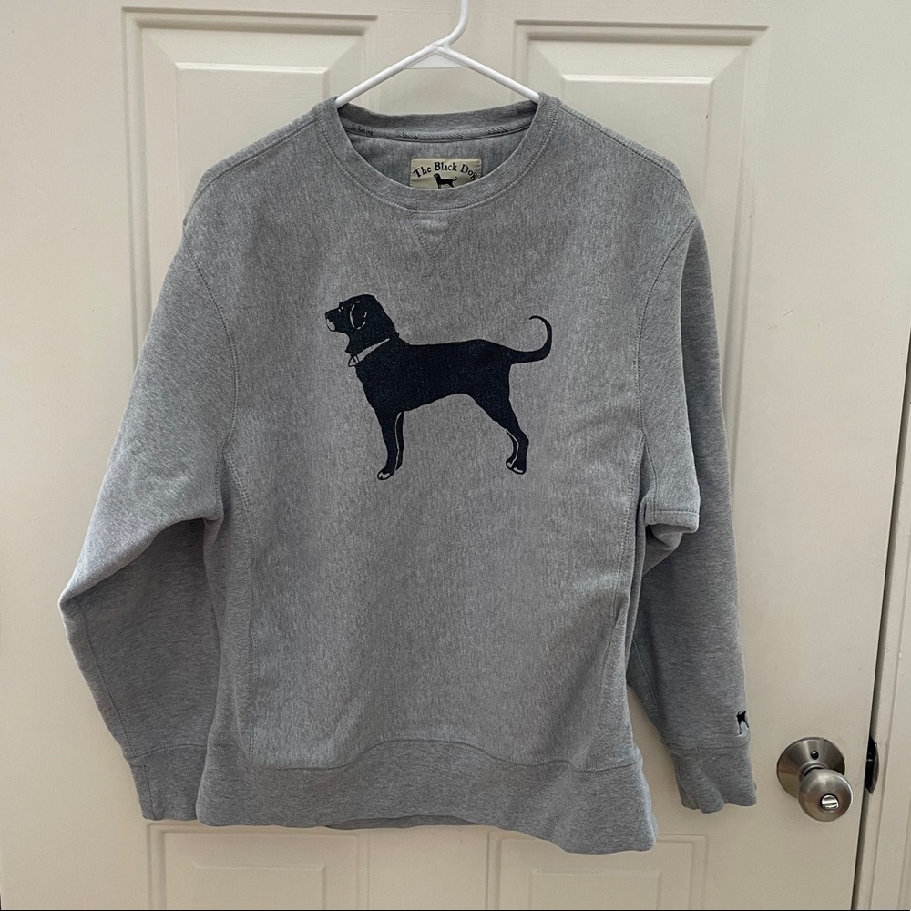 EUC The Black Dog Sweatshirt Size Medium Gray